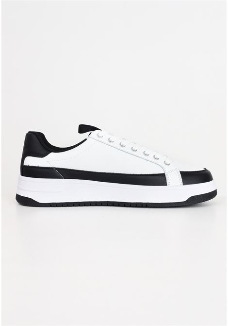 White men's sneakers with black details JUST CAVALLI | 76QA3SM1ZP395L02 003 - 899